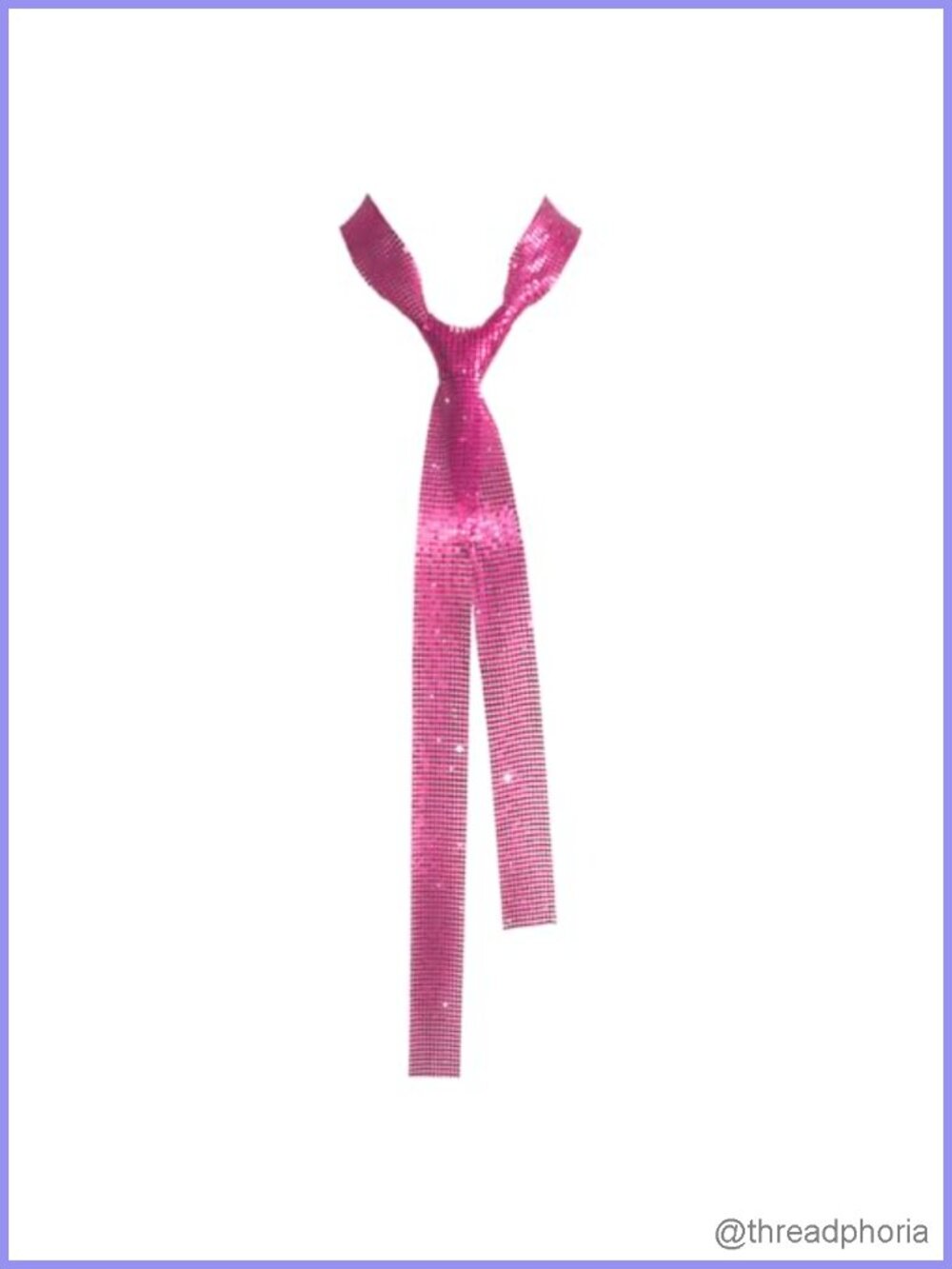 Sequin Skinny Scarf Neck Tie for Women Sparkly Party Accessory